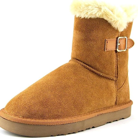 NWT Style & Co Tiny 2 Winter Booties Faux Fur Lined Chestnut SIZE 6M - Picture 1 of 10